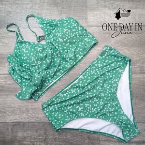 CharmLeaks Crop Tie High Waist Bikini Size XL